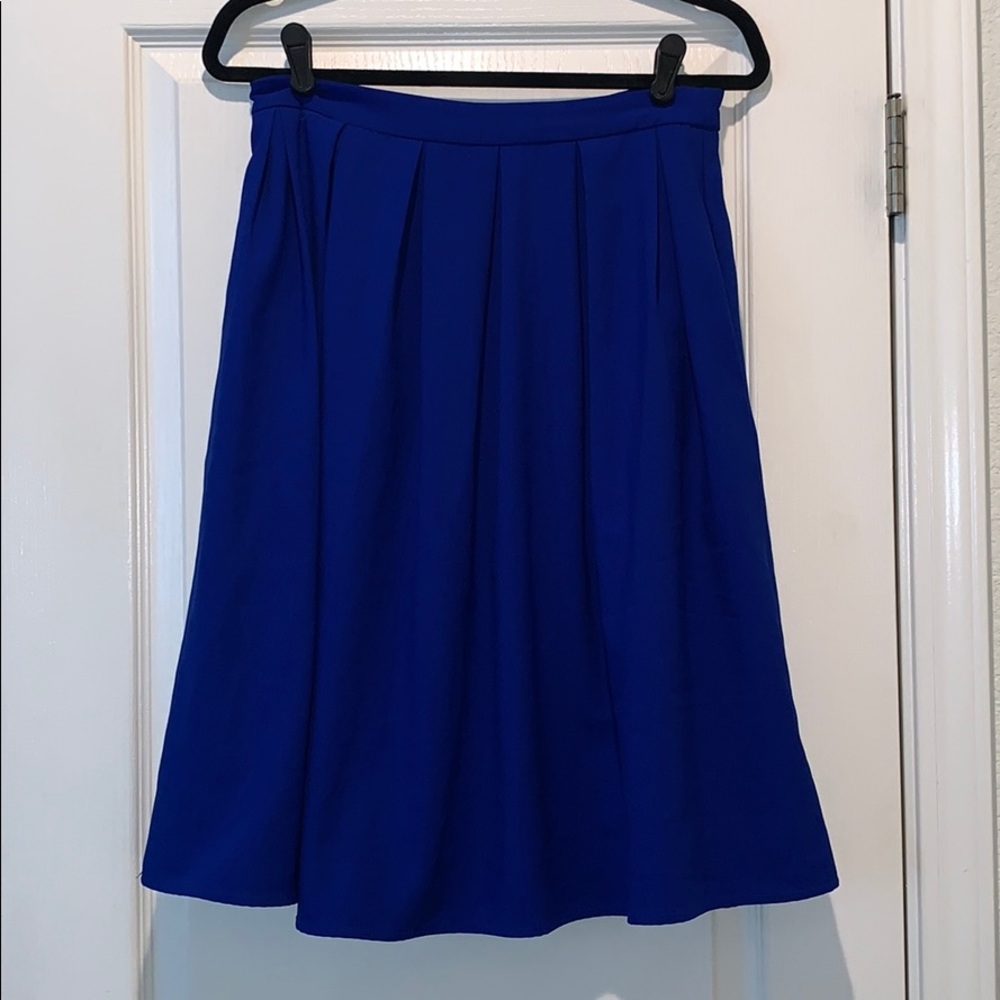 Lulus bright blue midi skirt